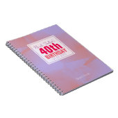 Abstract pastei 40e Birthday-gastenboek 8a Notitieboek (Rechterzijde)