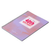 Abstract pastei 40e Birthday-gastenboek 8a Notitieboek (Linkerzijde)