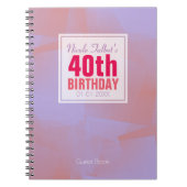 Abstract pastei 40e Birthday-gastenboek 8a Notitieboek (Voorkant)