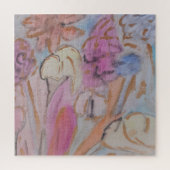 Abstract Pastel Bloemen Jigsaw Puzzel (Verticaal)