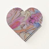 Abstract pastel bloemhart notitieboek (Achterkant)
