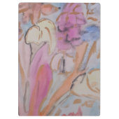 Abstract pastel bloemig gepersonaliseerd klembord (Achterkant)