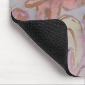 Abstract pastel bloemig gepersonaliseerd muismat (Hoek)