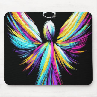 Abstract Pastel Colored Angel on Computer Mousepad Muismat