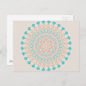 Abstract Pastel Colors Mandala Briefkaart (Voorkant / Achterkant)