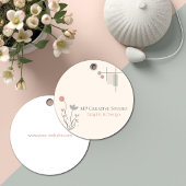 Abstract Pastel Design: Modern Florals & Geometry Bedankjes Labels
