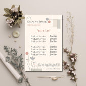 Abstract Pastel Design: Modern Florals & Geometry Briefpapier