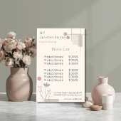 Abstract Pastel Design: Modern Florals & Geometry Briefpapier