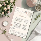 Abstract Pastel Design: Modern Florals & Geometry Briefpapier