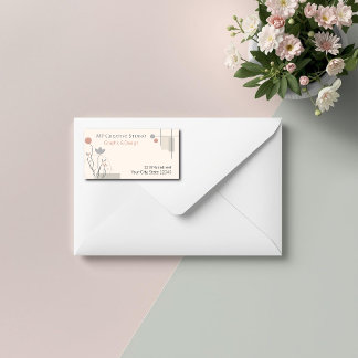 Abstract Pastel Design: Modern Florals & Geometry Etiket