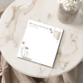 Abstract Pastel Design: Modern Florals & Geometry Notitieblok