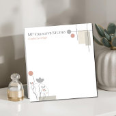 Abstract Pastel Design: Modern Florals & Geometry Notitieblok