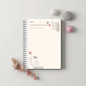 Abstract Pastel Design: Modern Florals & Geometry Notitieboek