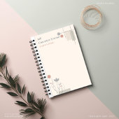 Abstract Pastel Design: Modern Florals & Geometry Notitieboek