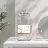 Abstract Pastel Design: Modern Florals & Geometry Voedselcontainer Etiket