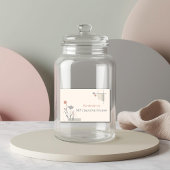 Abstract Pastel Design: Modern Florals & Geometry Voedselcontainer Etiket
