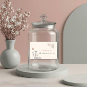 Abstract Pastel Design: Modern Florals & Geometry Voedselcontainer Etiket
