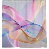 Abstract Pastel Fabric Flow Douchegordijn (Voorkant)