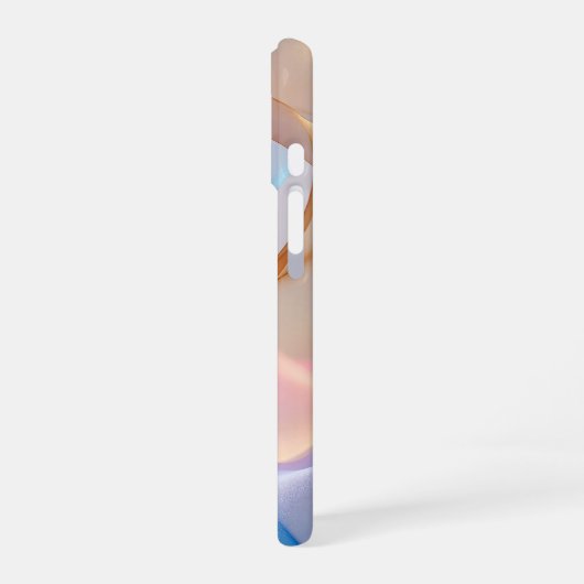 Abstract Pastel Fabric Flow iPhone 16 Hoesje (Linkerkant)