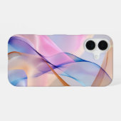 Abstract Pastel Fabric Flow iPhone 16 Hoesje (Achterkant horizontaal)