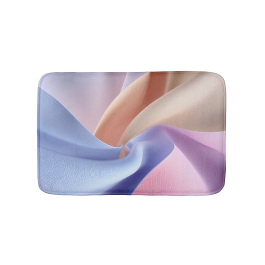 Abstract Pastel Fabric Flow with Gentle Curves Badmat (Voorkant)