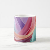 Abstract Pastel Fabric Waves  Koffiemok (Center)