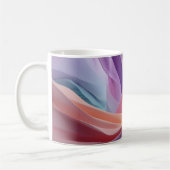 Abstract Pastel Fabric Waves  Koffiemok (Links)