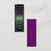 Abstract Pastel Fractal Web Bladwijzer Visitekaart Mini Visitekaartje (Voorkant / Achterkant)