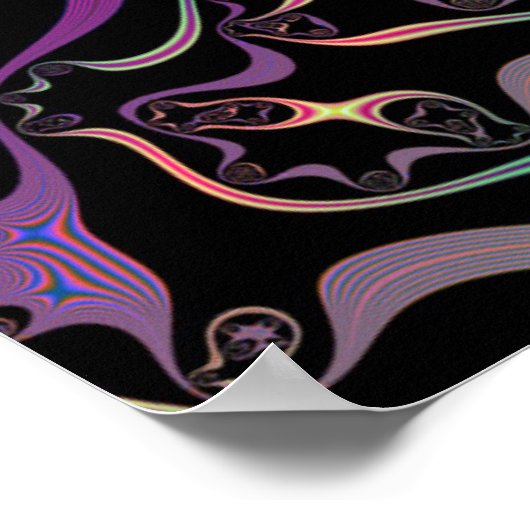 Abstract Pastel Fractal Web Poster (Hoek)