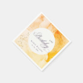 Abstract Pastel Geel Sinaasappel Elke zondag Servet (Hoek)