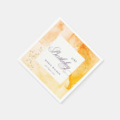 Abstract Pastel Geel Sinaasappel Elke zondag Servet (Hoek)