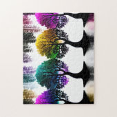 Abstract Pastel Gekleurd Fun Bos of Trees Legpuzzel (Verticaal)