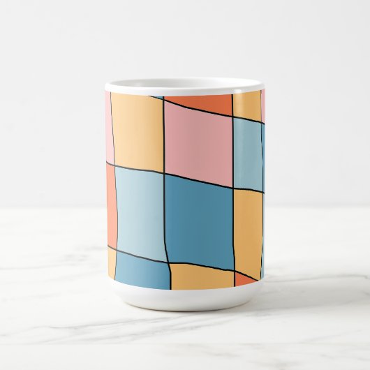 Abstract Pastel Geometric Pattern Mug Koffiemok (Center)