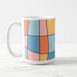 Abstract Pastel Geometric Pattern Mug Koffiemok