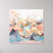 Abstract pastel geometrisch ontwerp canvas afdruk (Voorkant)