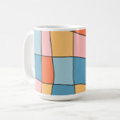 Abstract Pastel Geometrisch Patroon Mok (Voorkant links)