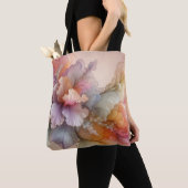 Abstract Pastel Lavender Floral Cloud Landscape Tote Bag (Dichtbij)