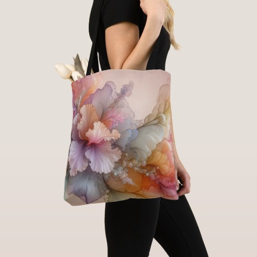Abstract Pastel Lavender Floral Cloud Landscape Tote Bag (Dichtbij)