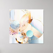 Abstract pastel modern geometrisch patroon canvas afdruk (Voorkant)
