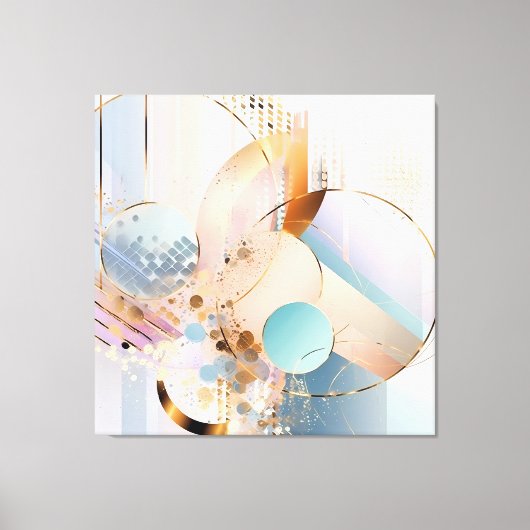 Abstract pastel modern geometrisch patroon canvas afdruk (Voorkant)