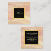 *~* Abstract Pastel Peach roze Glitter Dust Vierkante Visitekaartje (Voorkant / Achterkant)