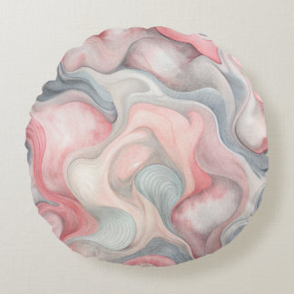 "Abstract pastel rond kussen