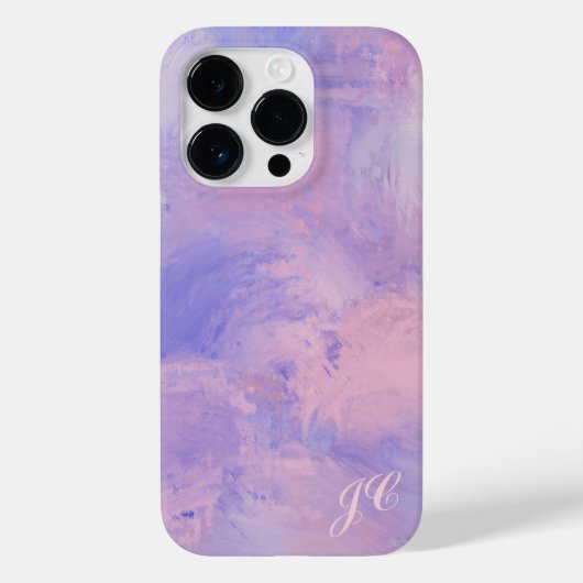 Abstract Pastel Roze en Blauw Case-Mate iPhone Case (Achterkant)