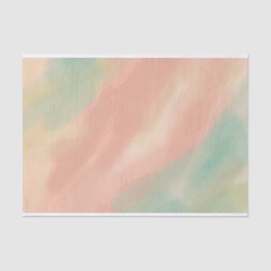 Abstract pastel roze groen geel tissuepapier (Voorkant)