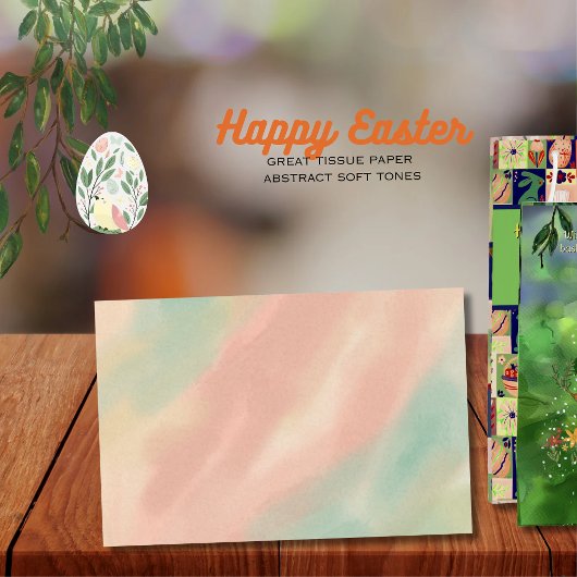 Abstract pastel roze groen geel tissuepapier