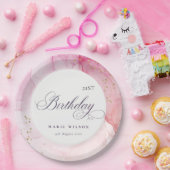 Abstract Pastel Roze Paars Elke dag van de Ouddag Papieren Bordje (Feest)