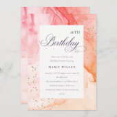 Abstract Pastel Roze Sinaasappel Elke zondag Kaart (Voorkant / Achterkant)