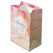 Abstract Pastel Roze Sinaasappel Elke zondag Medium Cadeauzakje (Voorkant Gekanteld)