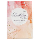 Abstract Pastel Roze Sinaasappel Elke zondag Medium Cadeauzakje (Voorkant)