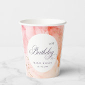 Abstract Pastel Roze Sinaasappel Elke zondag Papieren Bekers (Achterkant)